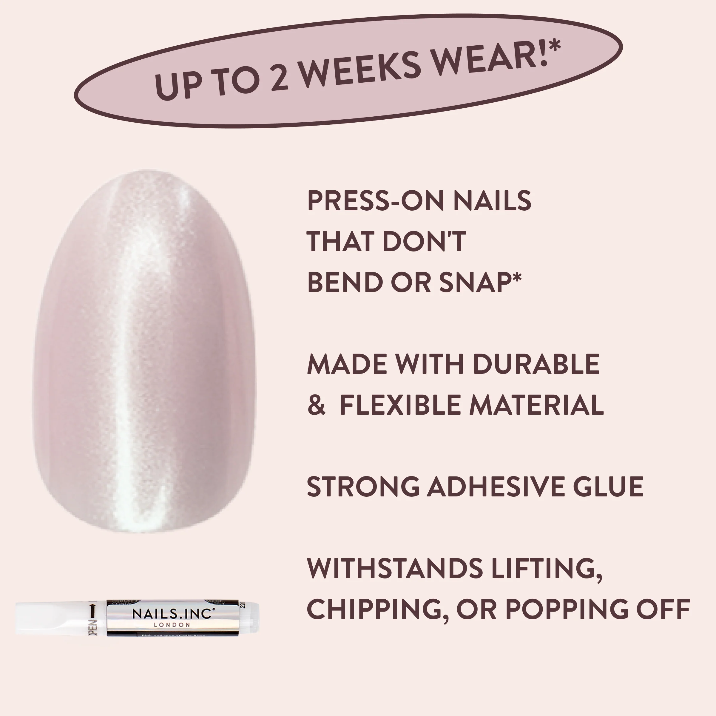 Just Like Hailey Pink Glaze Chrome Press-On Nails - Image 6