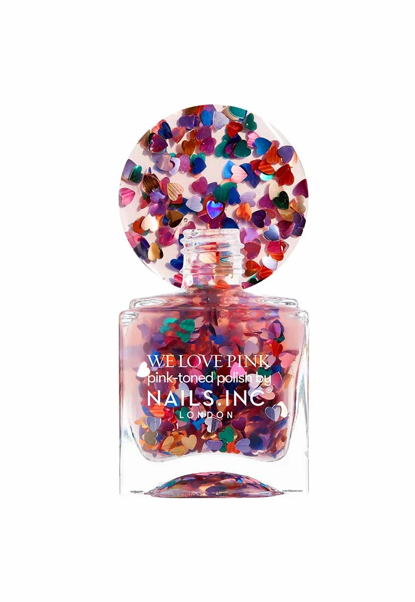 Kissing In Kensington Rainbow Heart Topper Nail Polish - Image 3