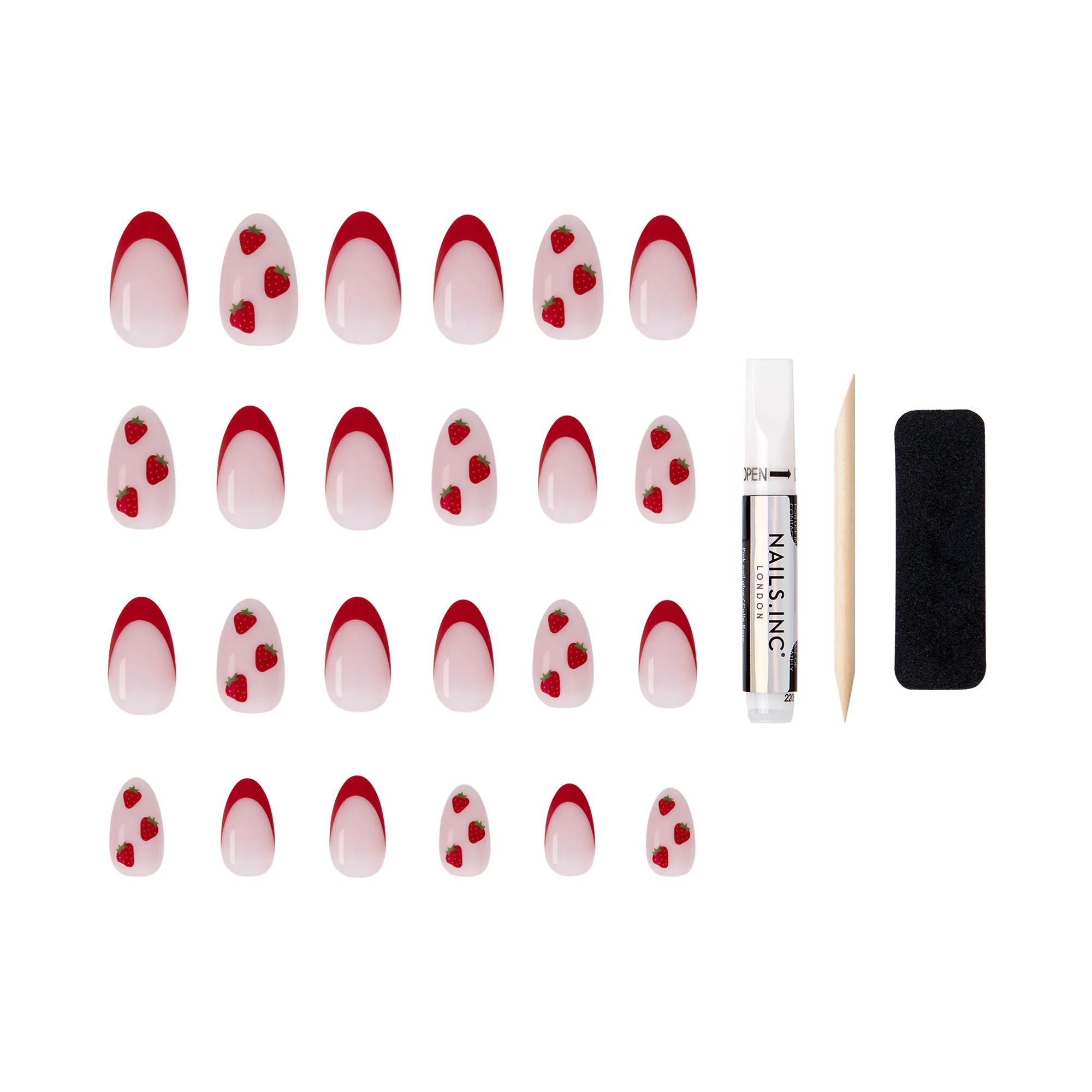 Nails.INC x Smucker’s® Strawberry Picked French Tip Press-On Nails - Image 6