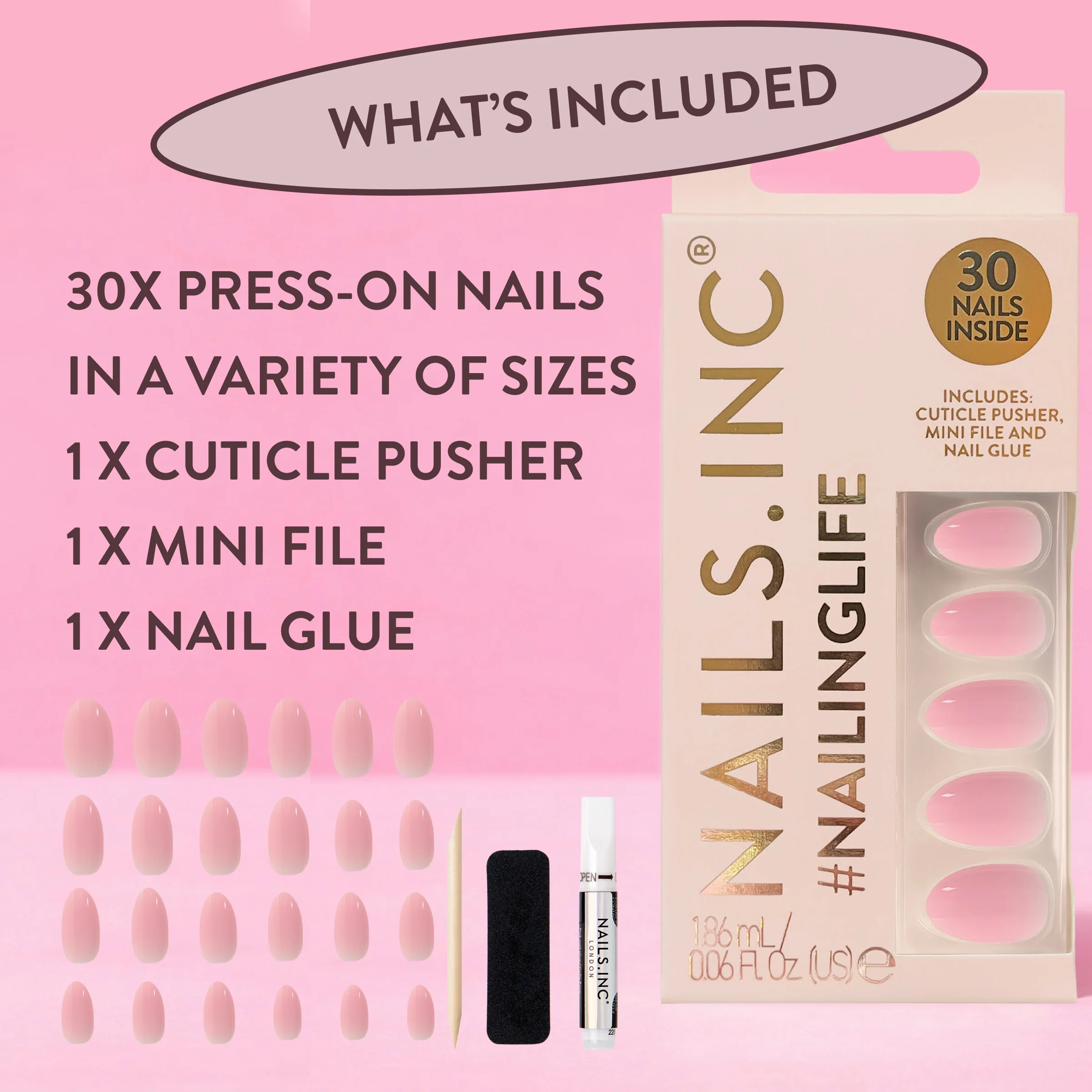 Totally Taylor Classic Pink Press-On Nails US - Image 3