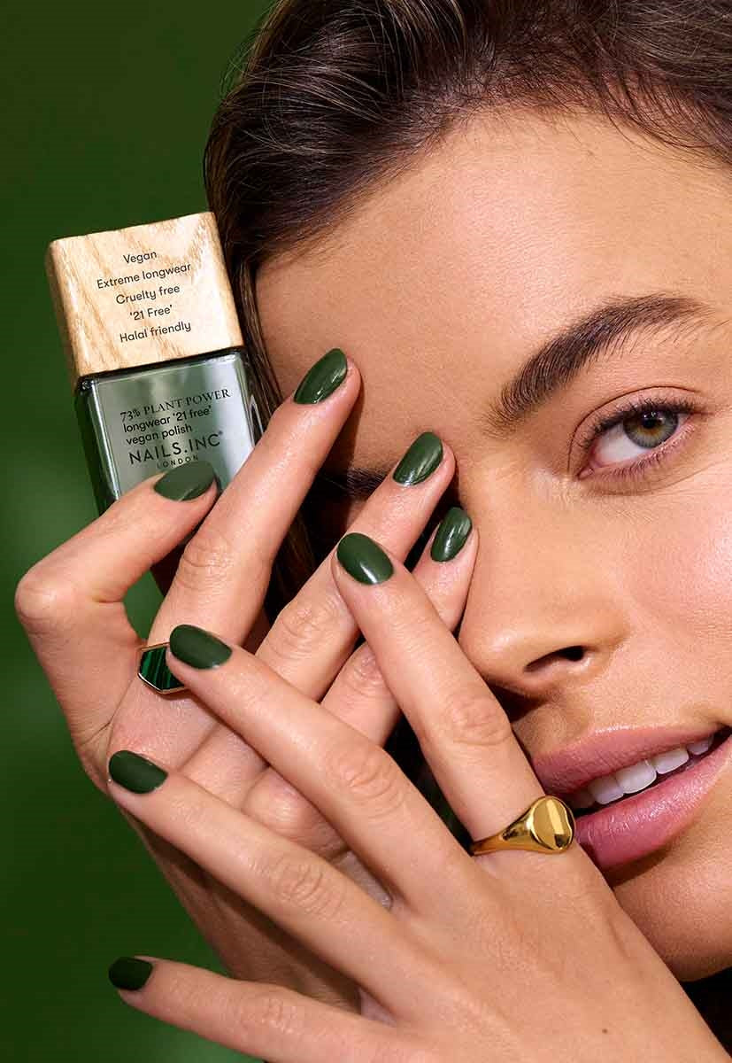 Wipe The Slate Green Plant Power Vegan Nail Polish - Image 3